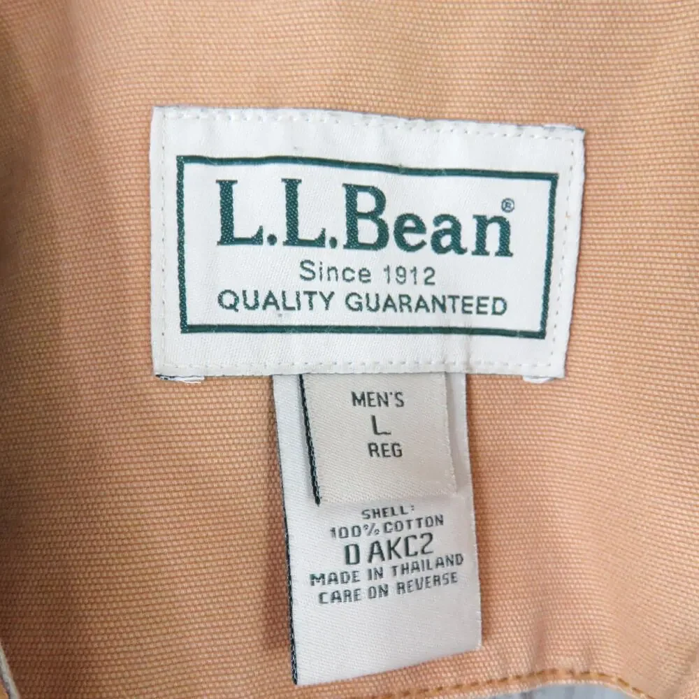 Vintage L.L Bean Tan Khaki Utility Jacket Barn Jacket Men's Large Gorpcore